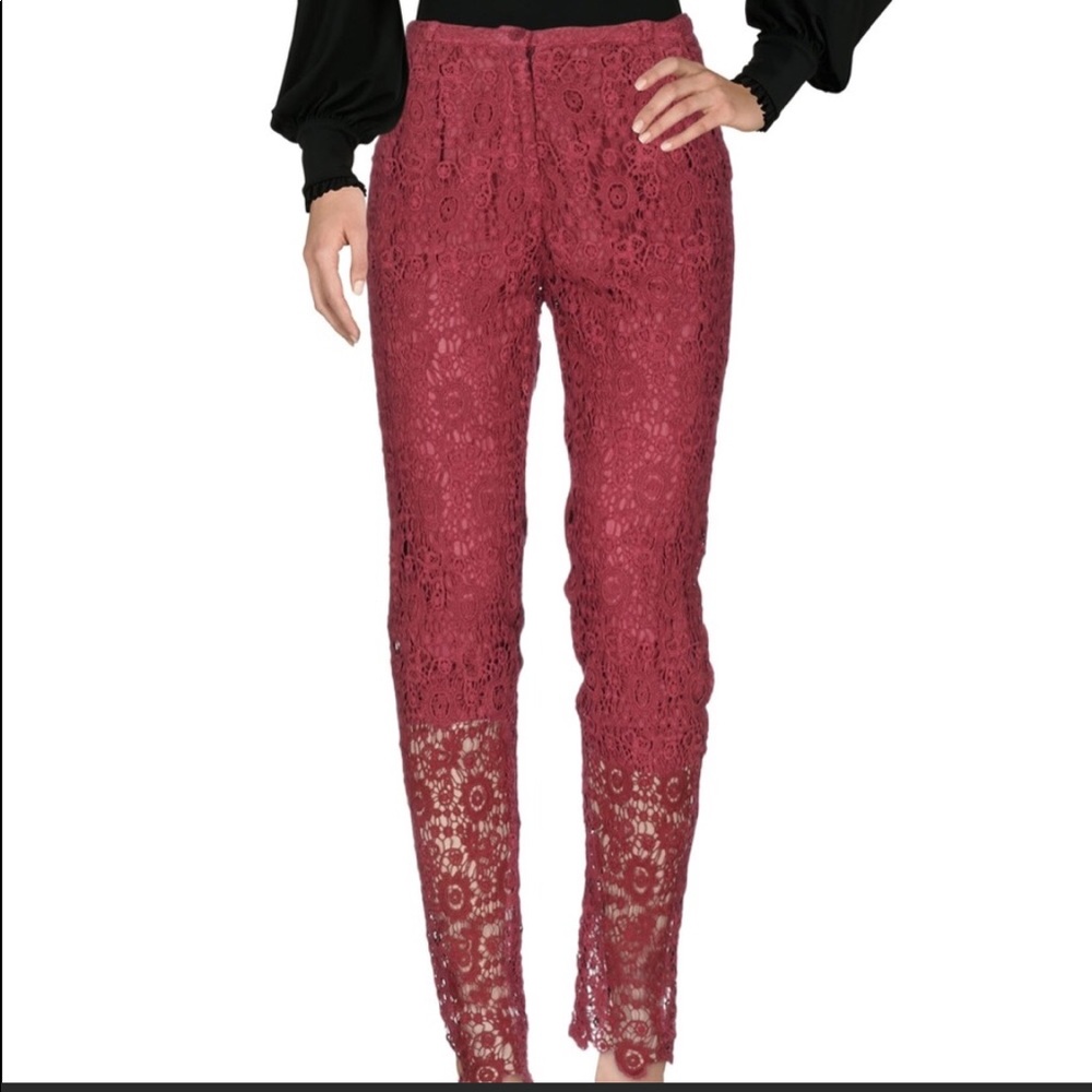 crochet knit pants , made in Italy